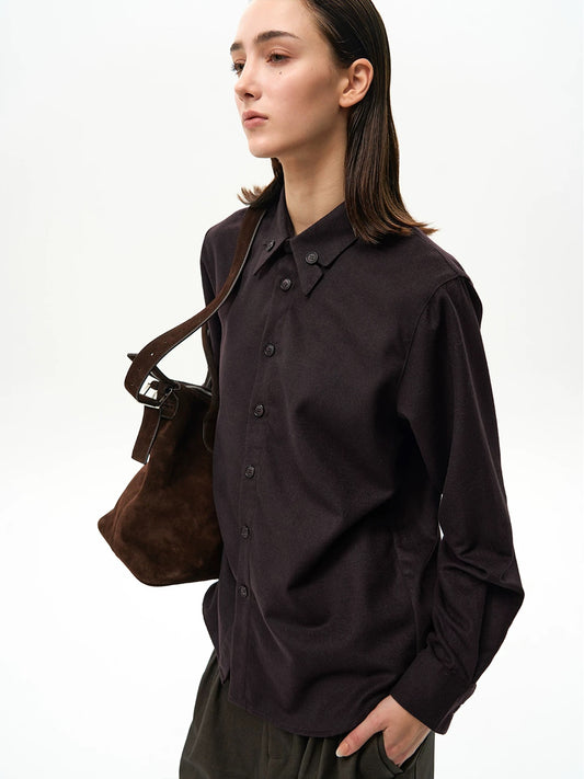 "The Aster" Curved-Collar Shirt