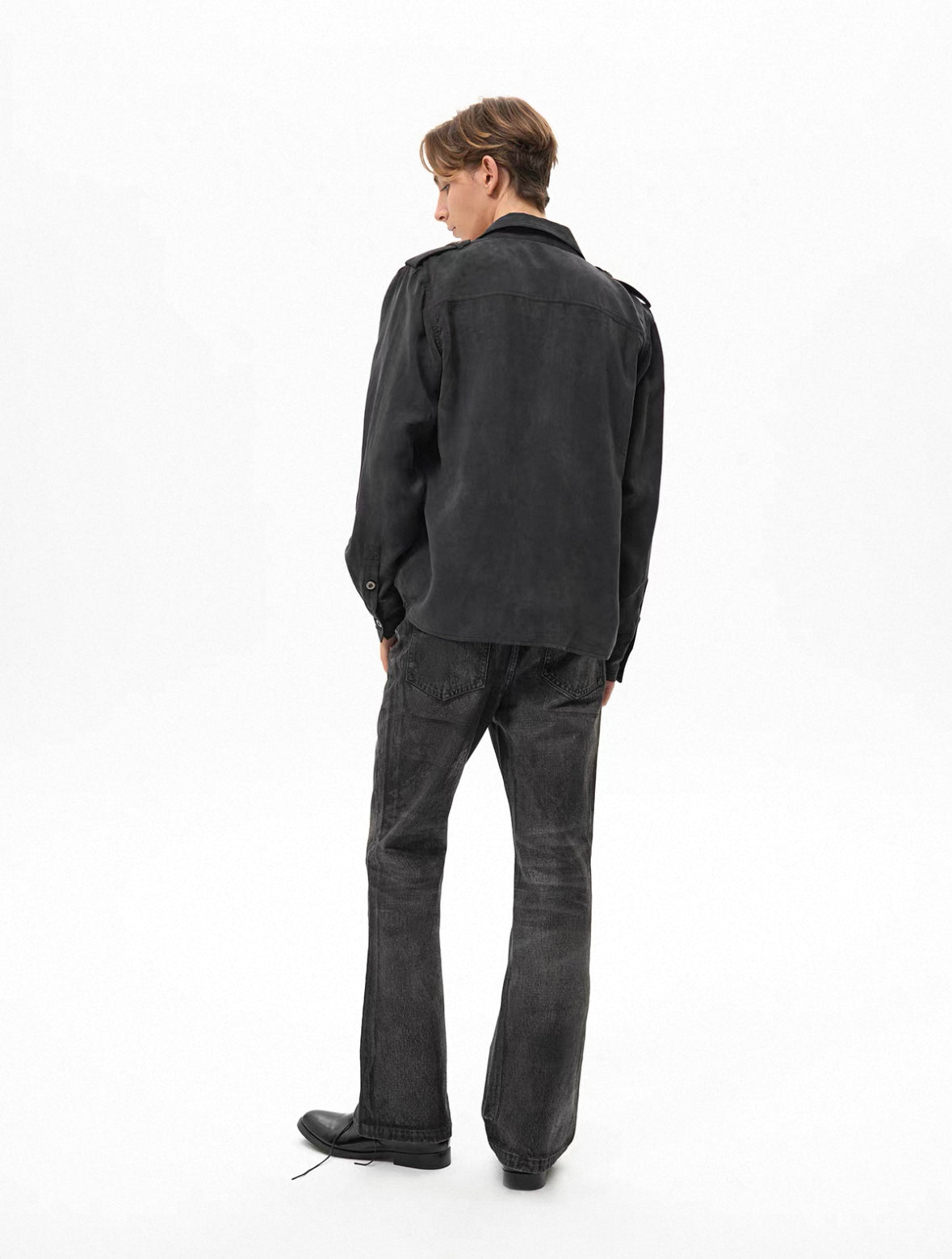 "The Dune" Sand Black Shirt Jacket