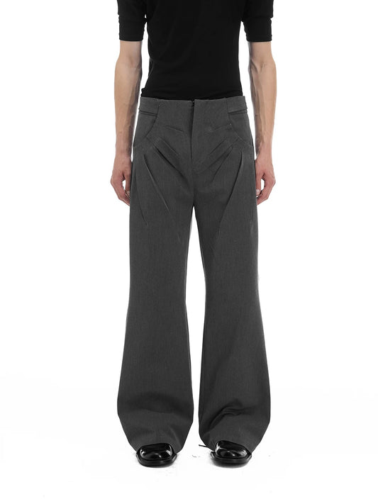 "Canyon" Pleated Straight Pants