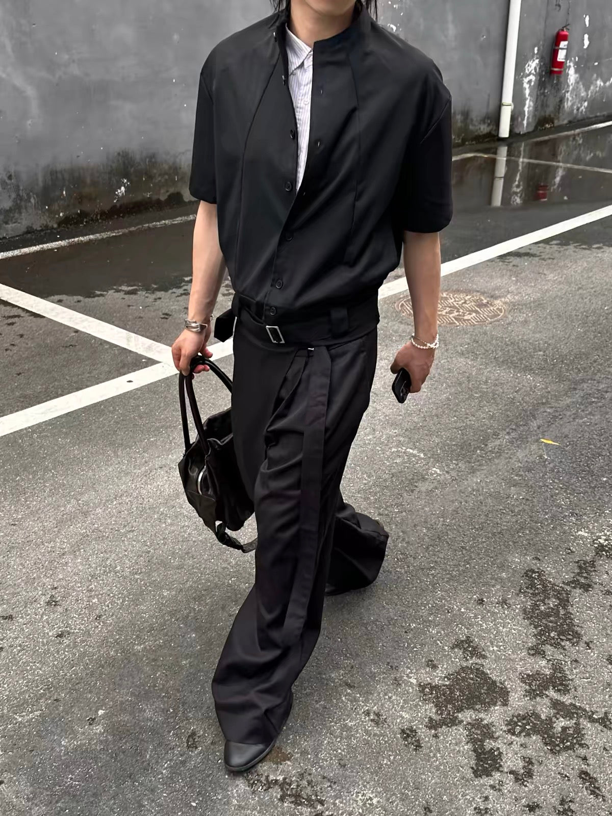 "Temple" Tailored Draped Trousers