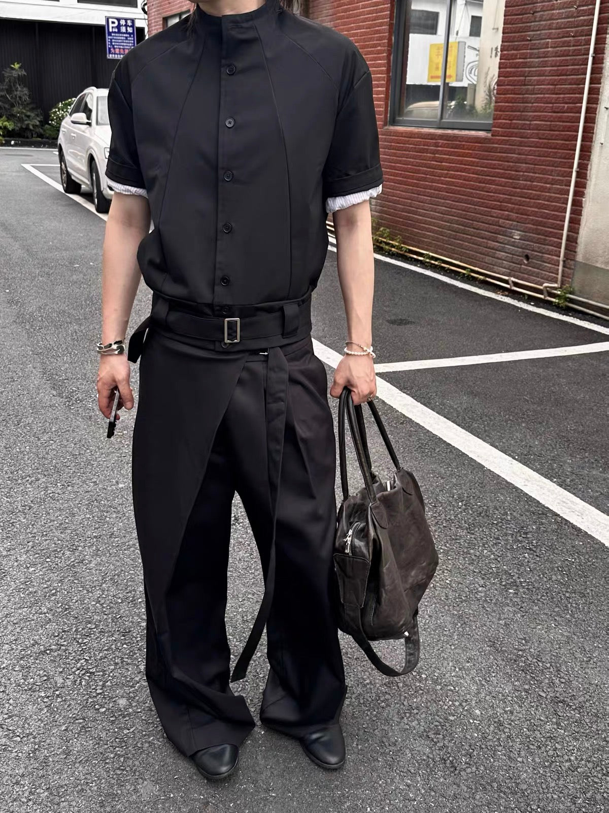 "Temple" Tailored Draped Trousers