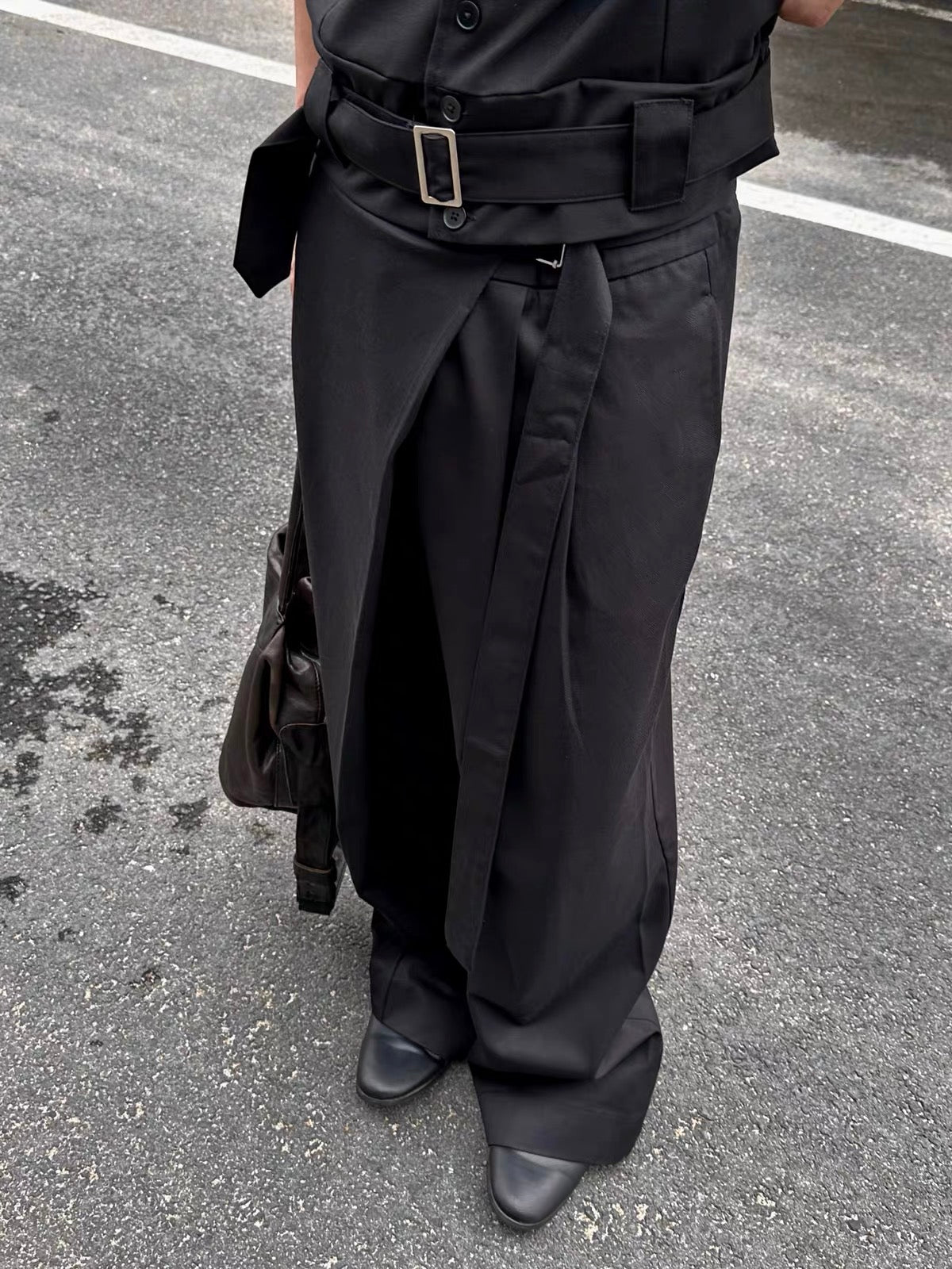 "Temple" Tailored Draped Trousers