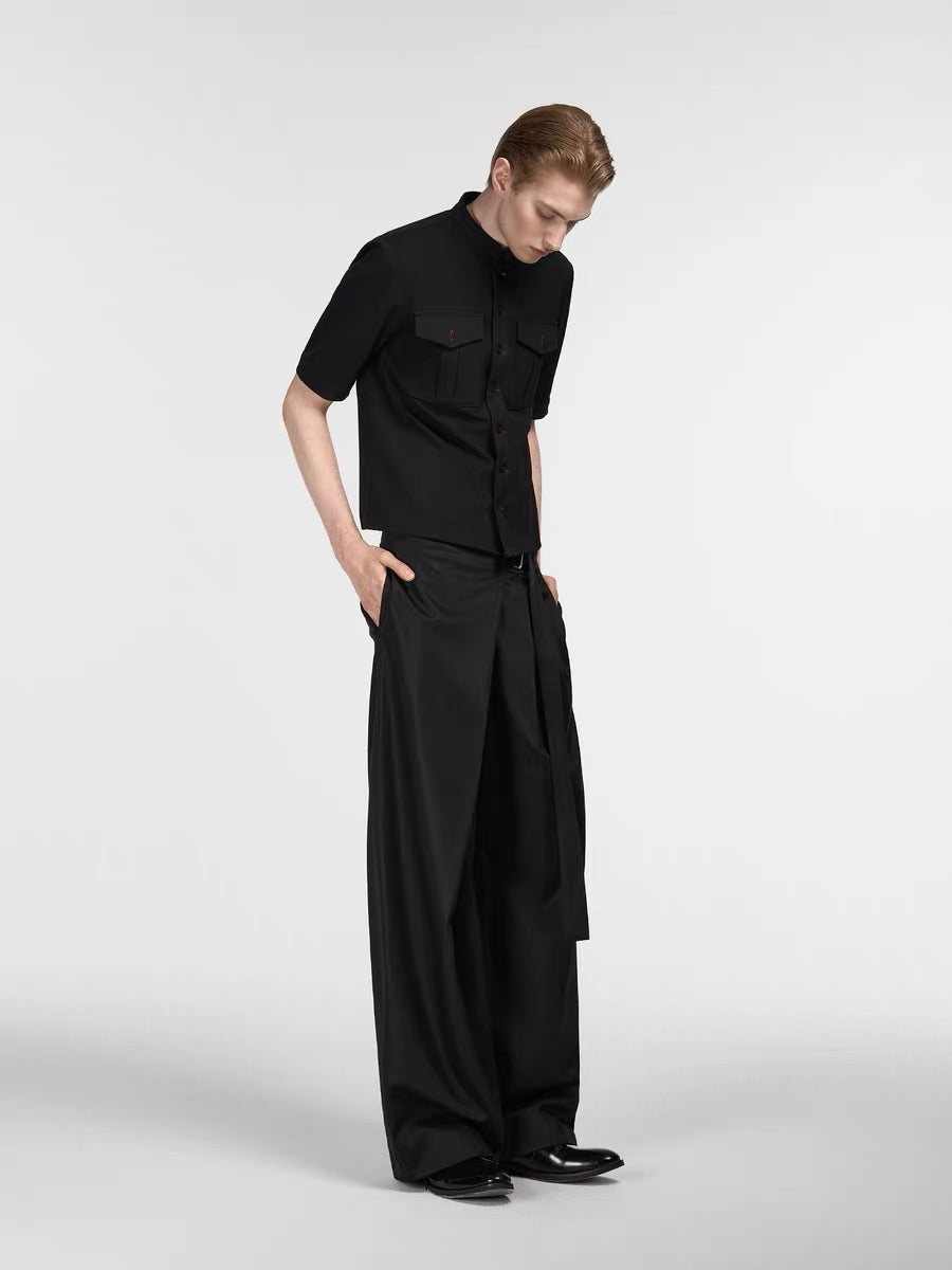 "Temple" Tailored Draped Trousers