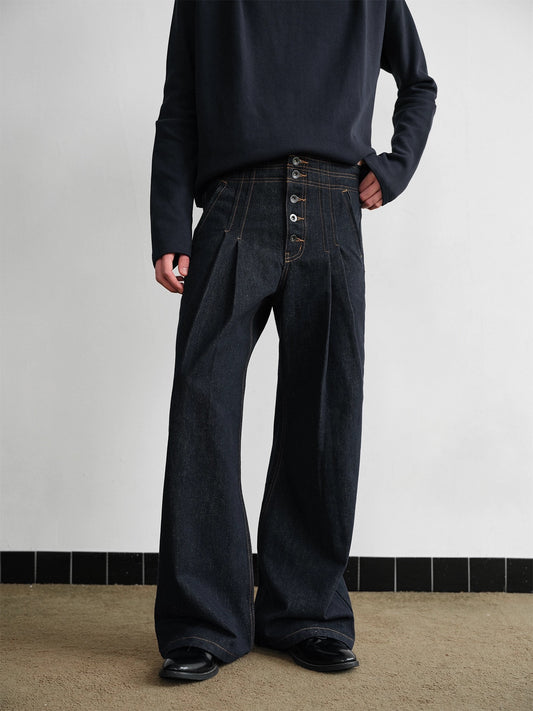 « Wide Pants » 5-button Front Denim Pants