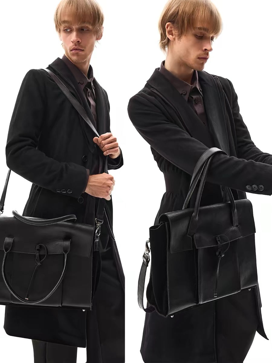 "Holdall" Embossed Texture Leather