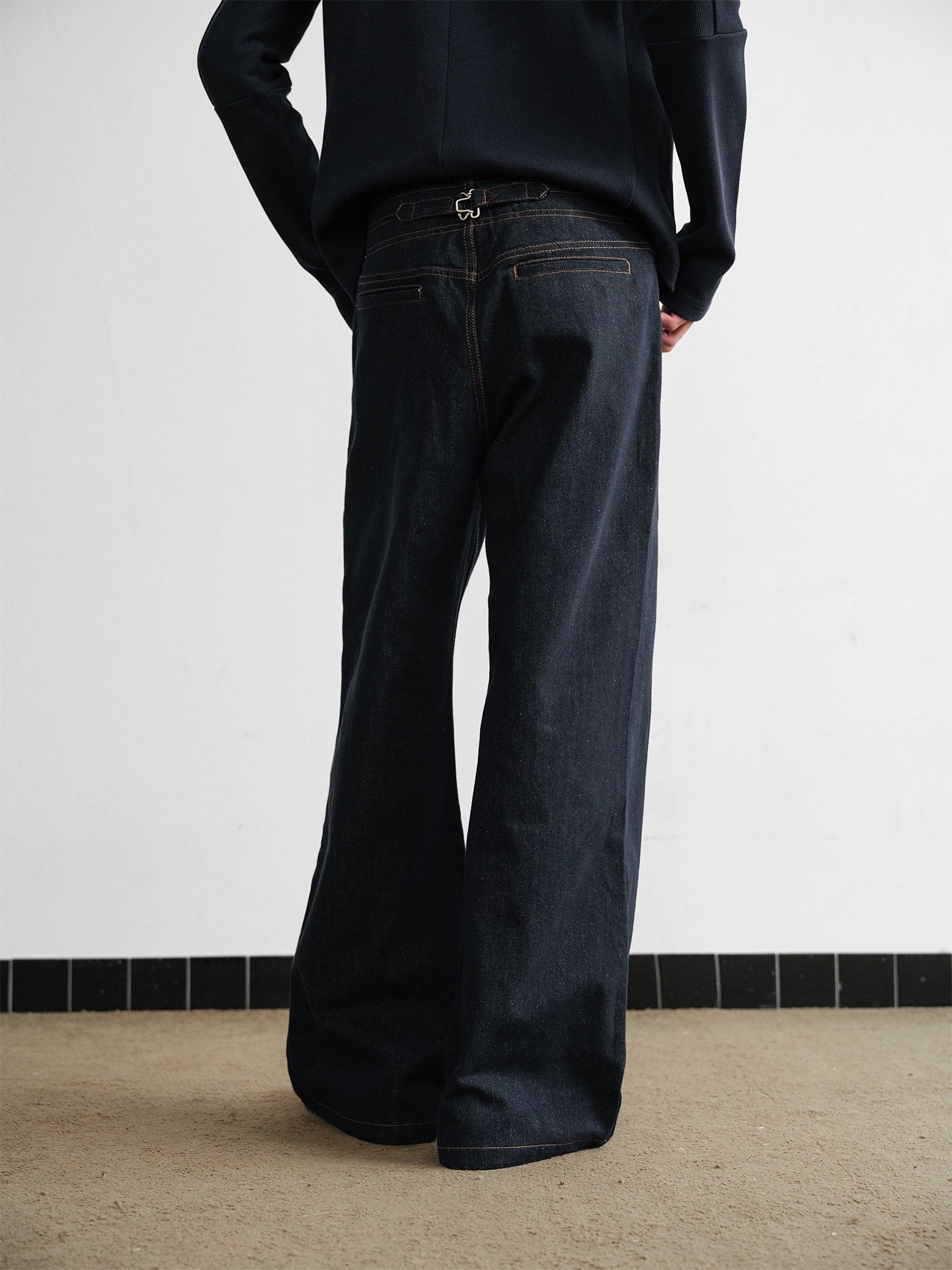 « Wide Pants » 5-button Front Denim Pants
