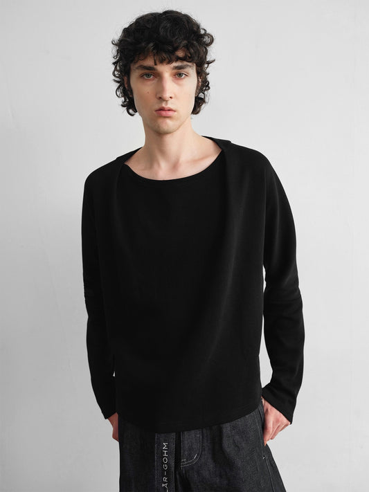 "Classy" Pleated Single-cut Long-Sleeve