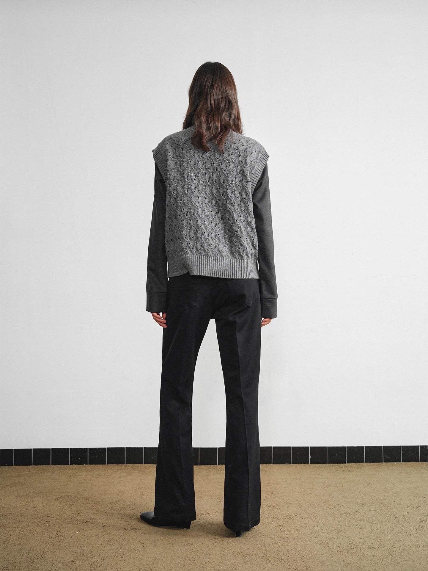 "Flared" Matte Slim Flared Pants