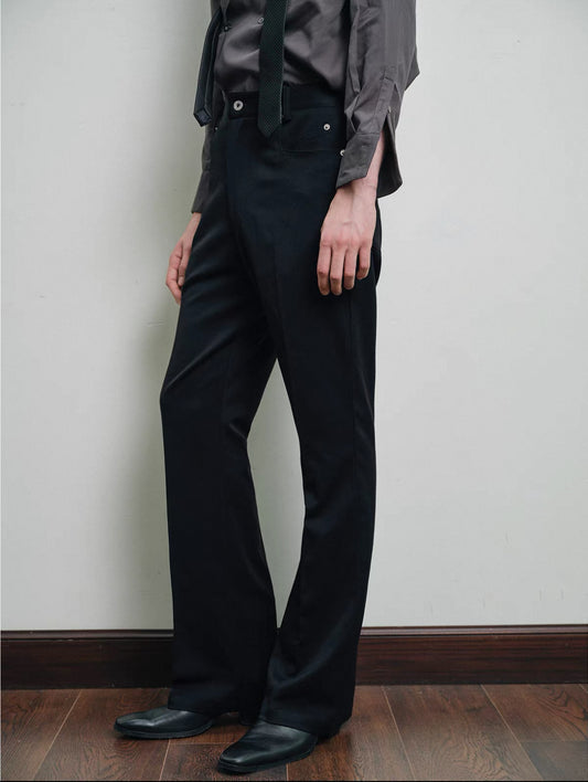 "Flared" Matte Slim Flared Pants