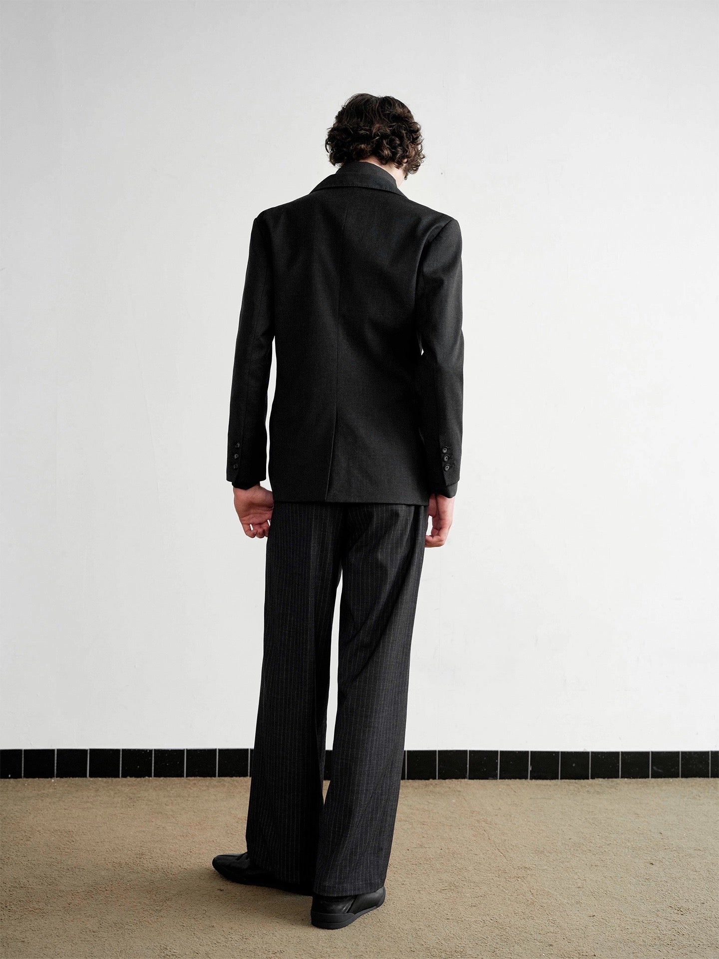 "Graphite" Slim-Fit Breasted Blazer