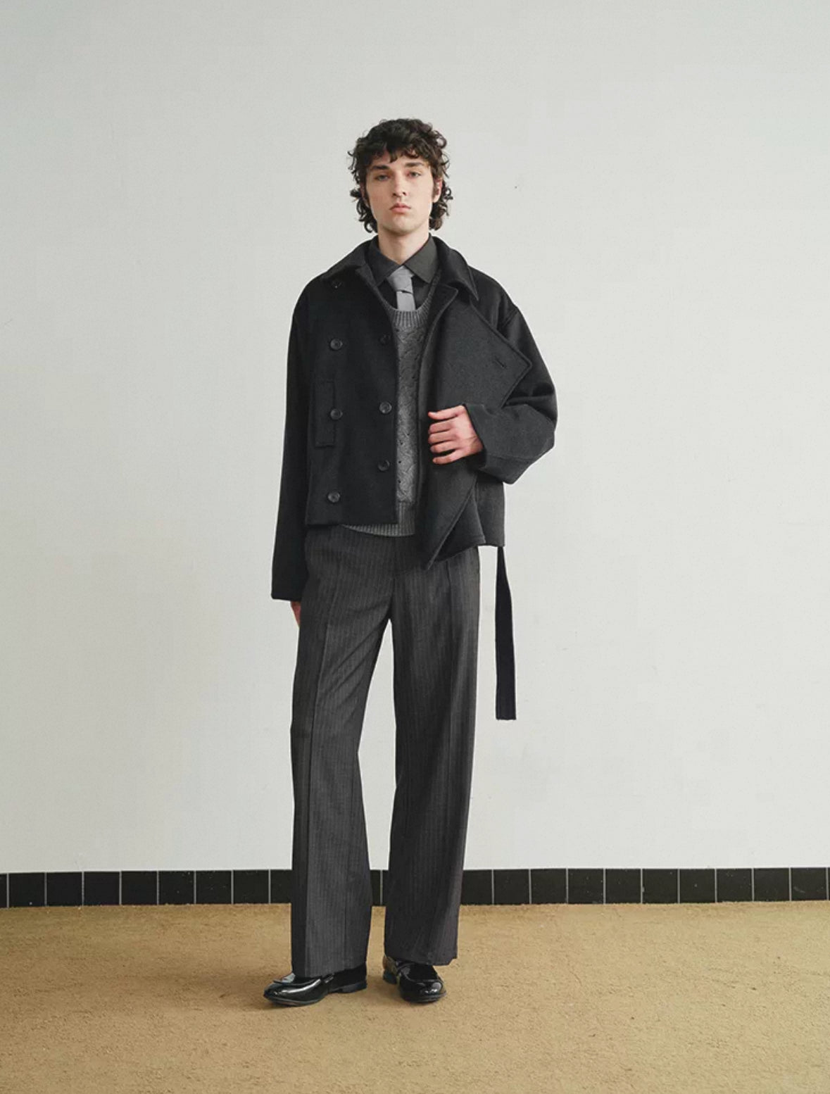 "Cocoon" Double-Breasted Coat