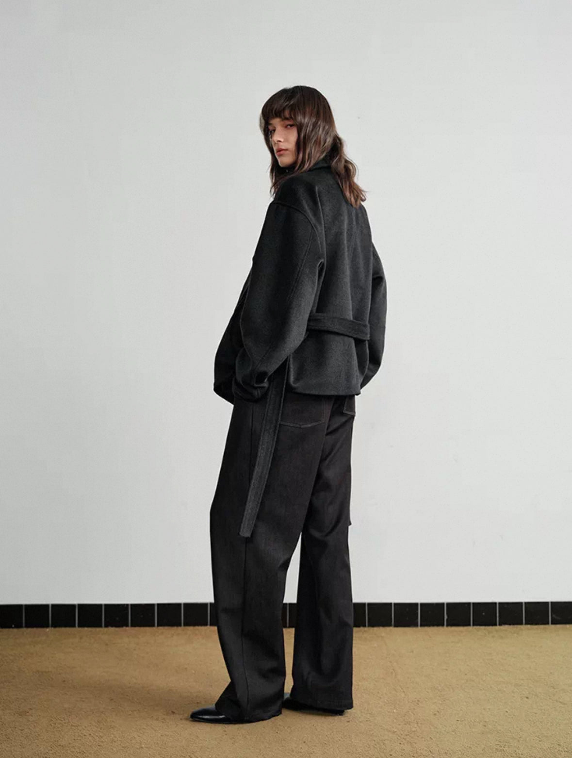 "Cocoon" Double-Breasted Coat