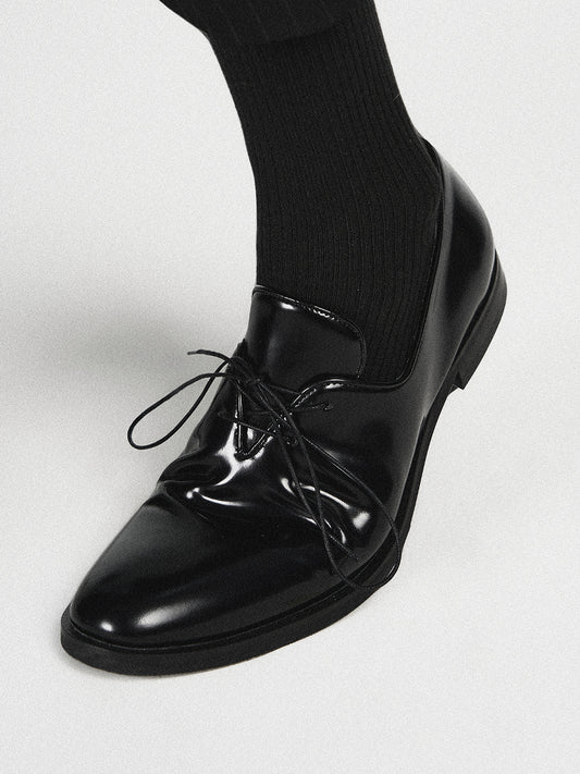 001 Polished Leather Oxford Shoes