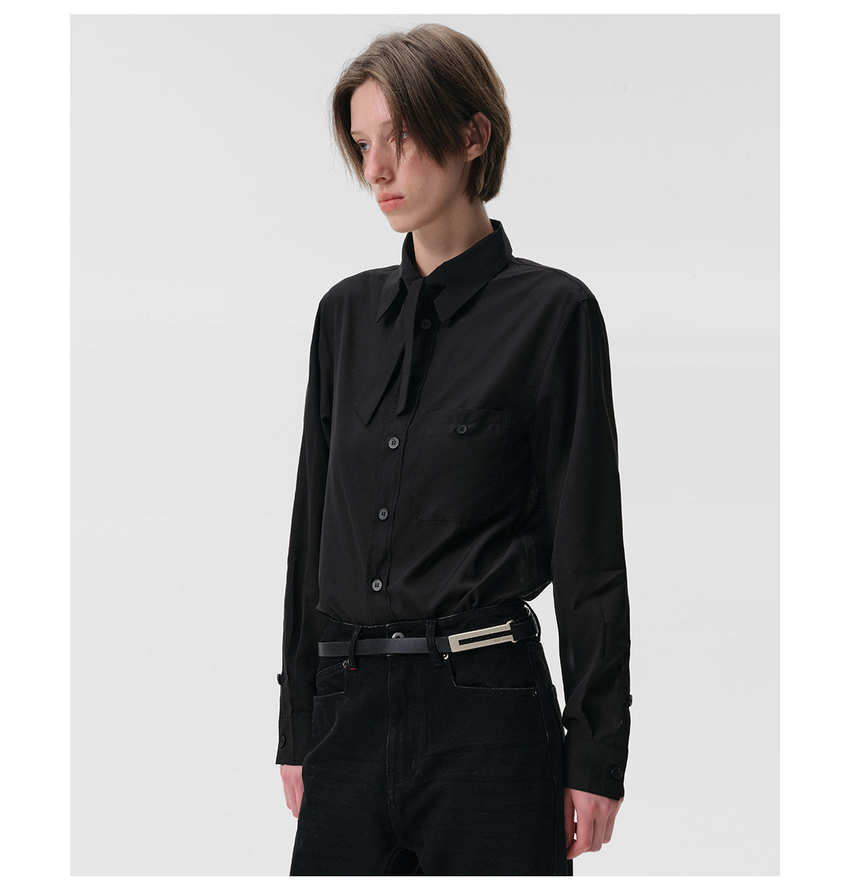 "Poetic" Linen Long-Sleeve Shirt