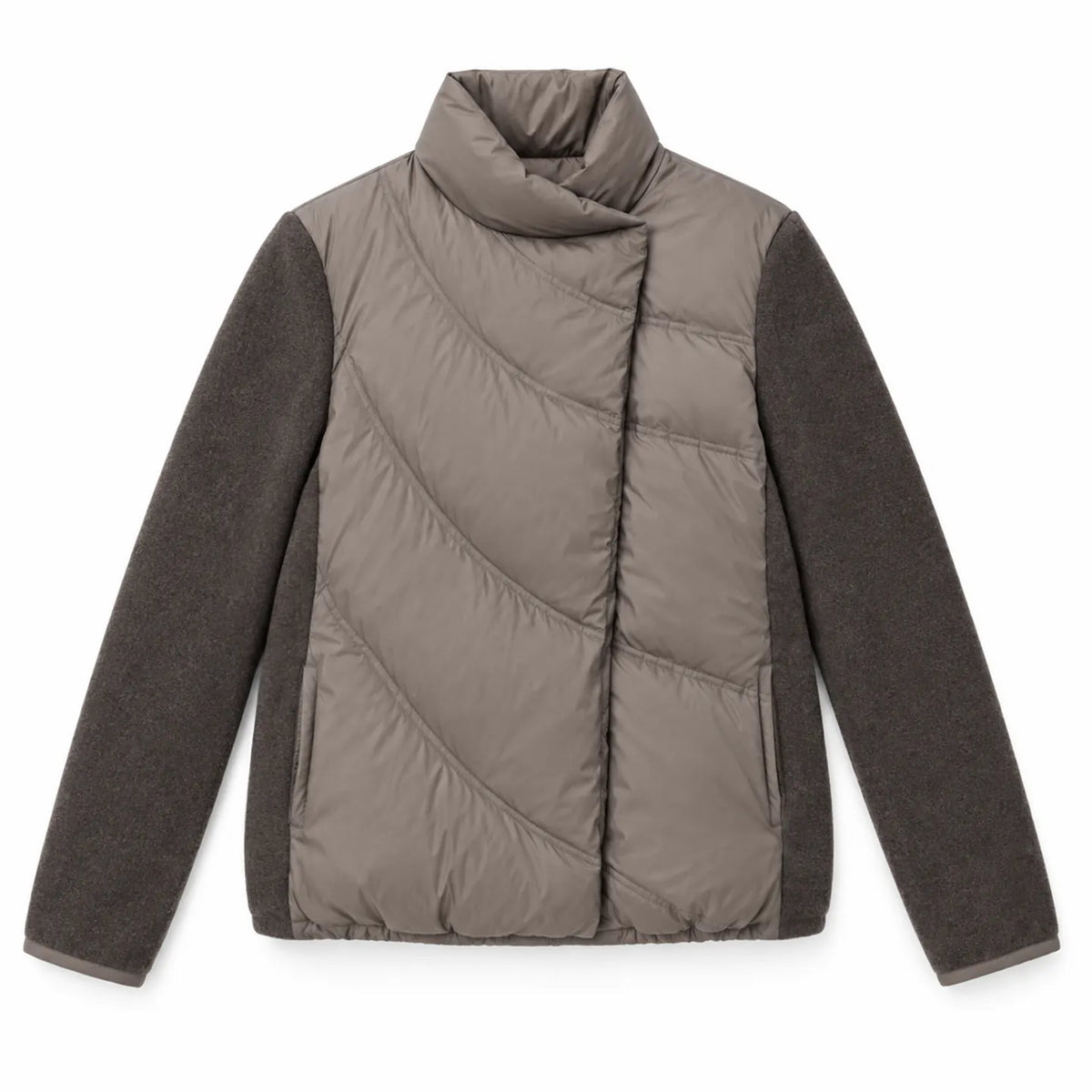 "Zodiac" Brown Fitted Down Jacket