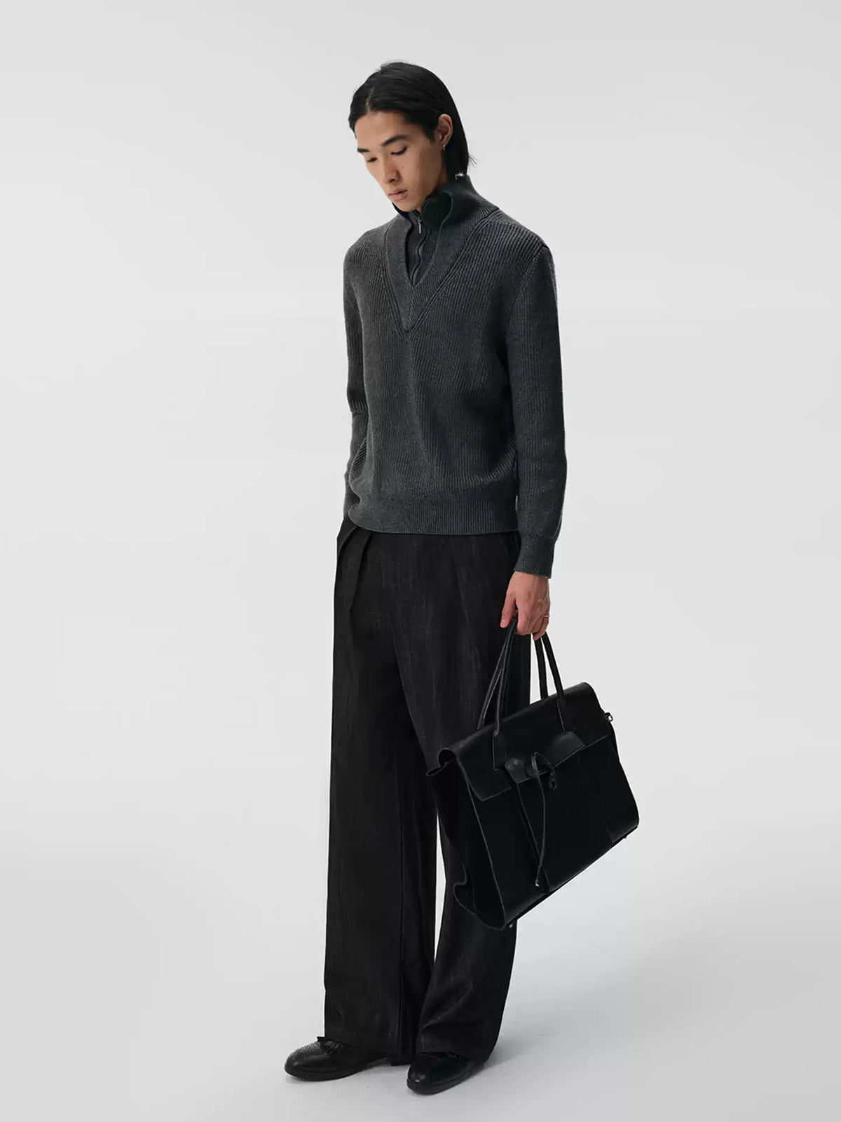 "Sonder" Wool Half-Zip Sweater