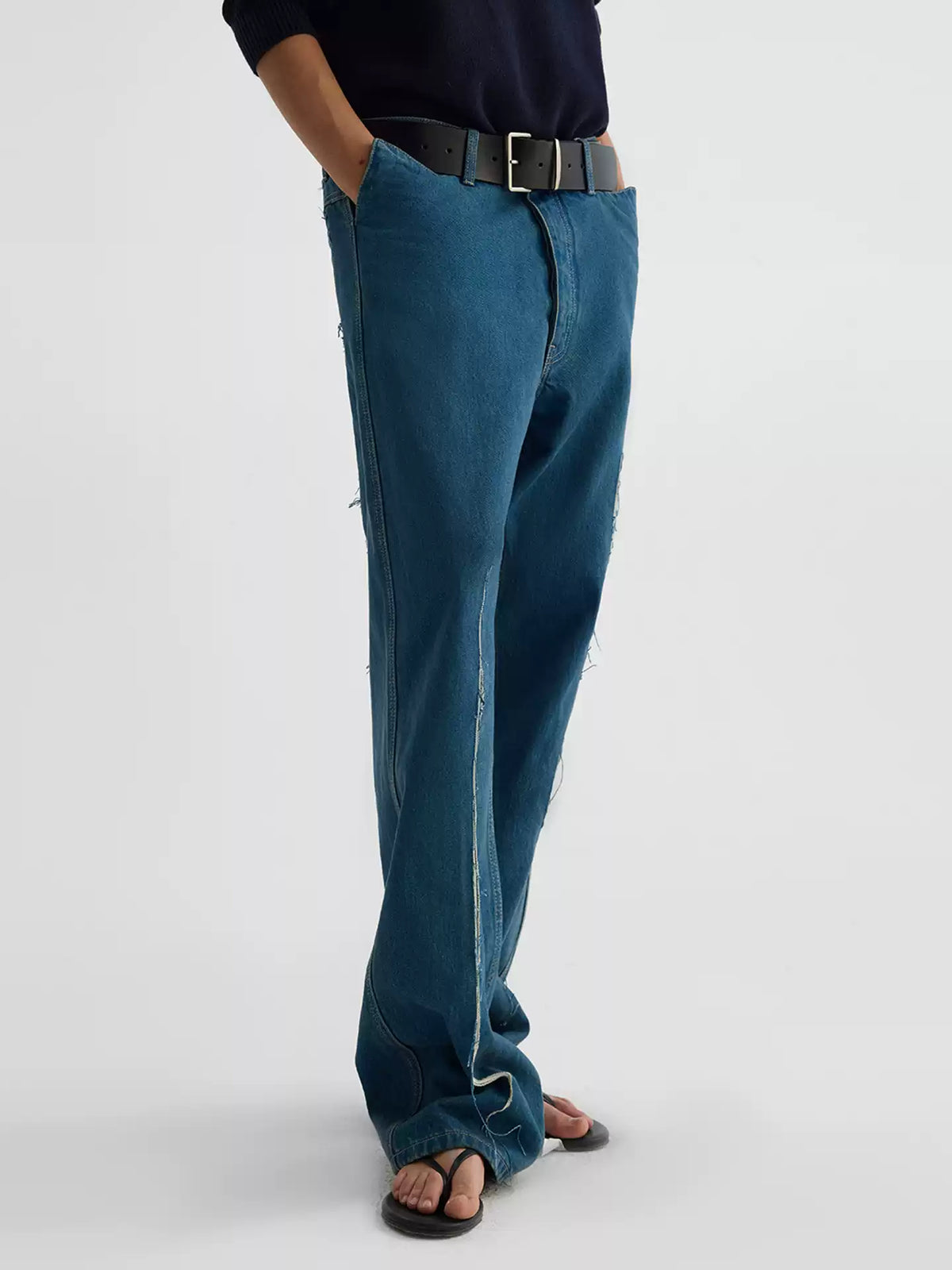 "BonsaÏ" Sun-Washed Denim Trousers