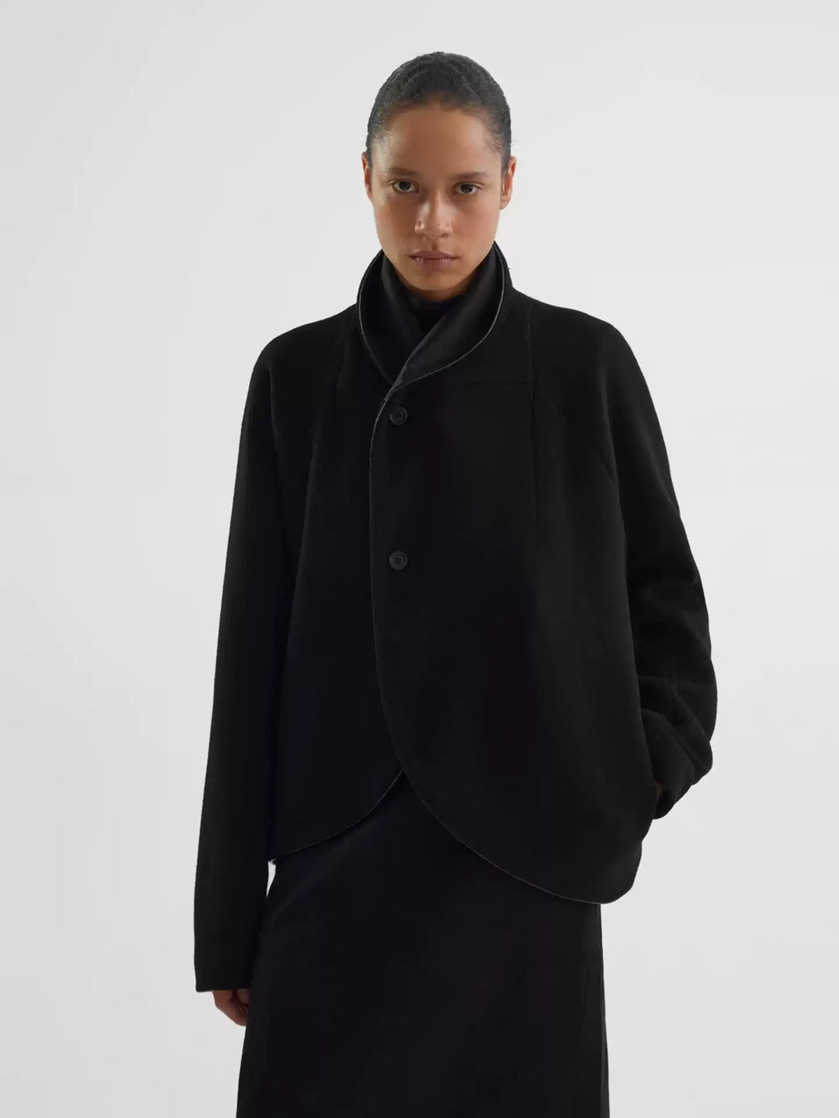 "Crimes" Wool Cocoon Jacket