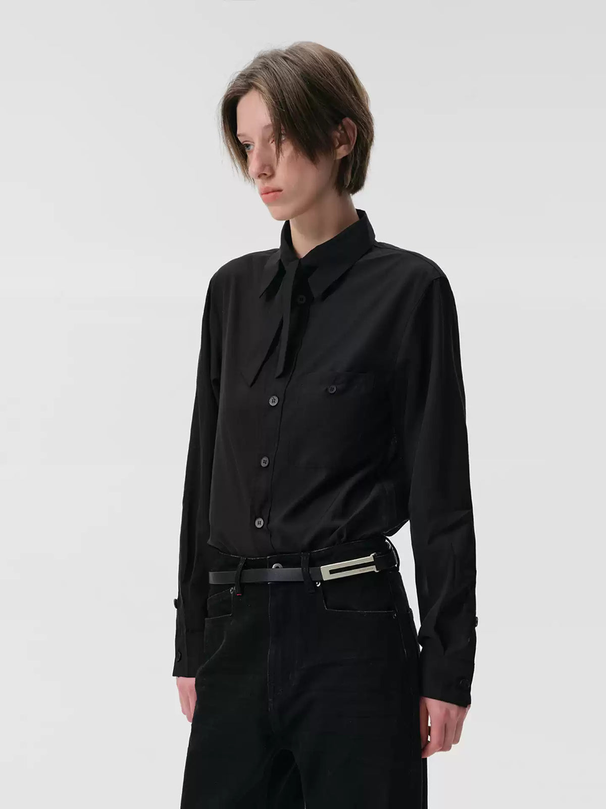 "Poetic" Linen Long-Sleeve Shirt