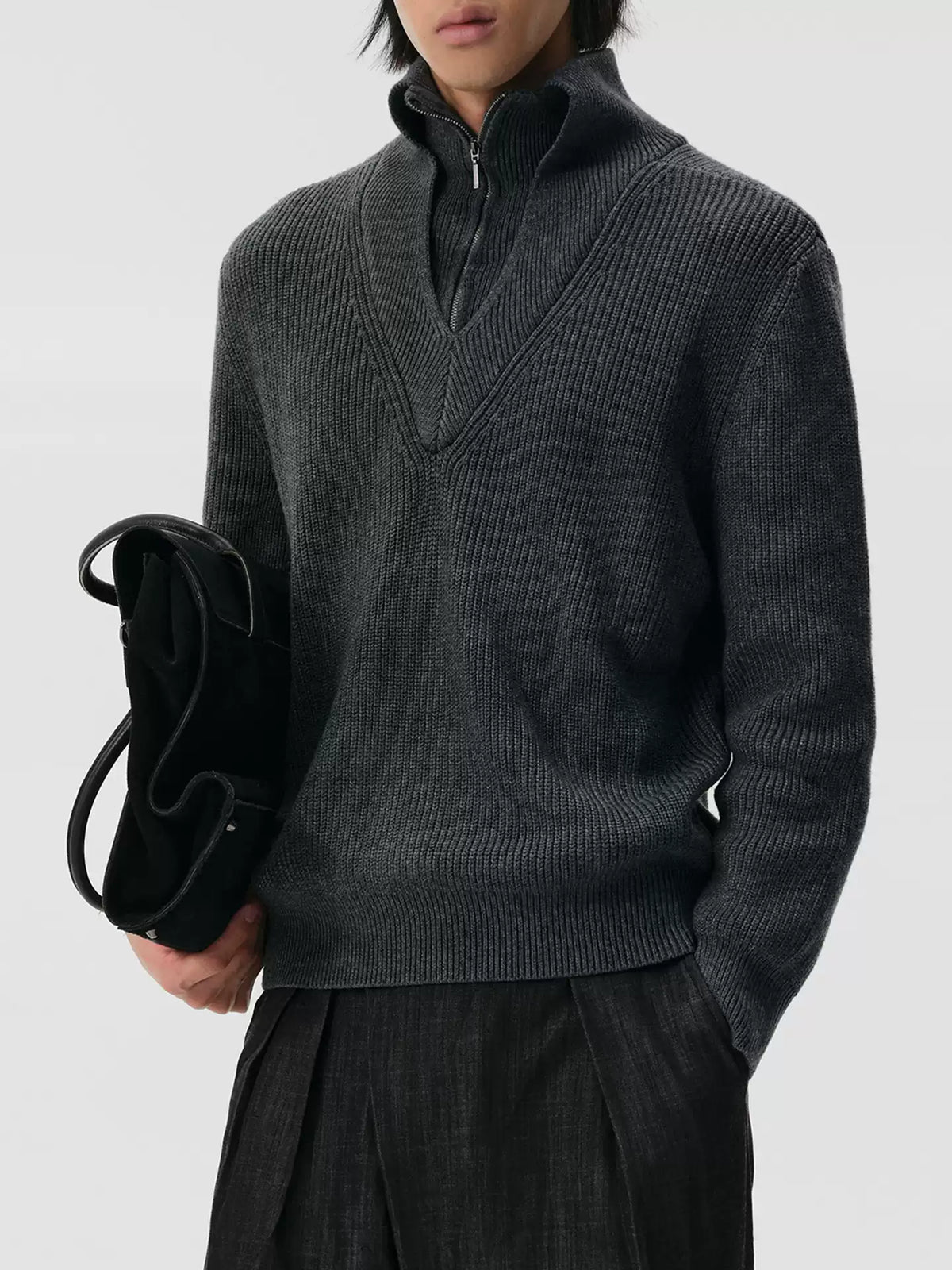 "Sonder" Wool Half-Zip Sweater