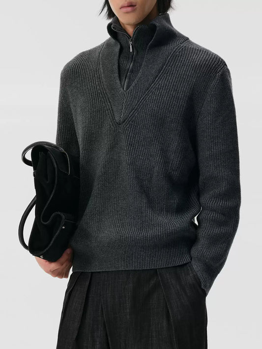 "Sonder" Wool Half-Zip Sweater