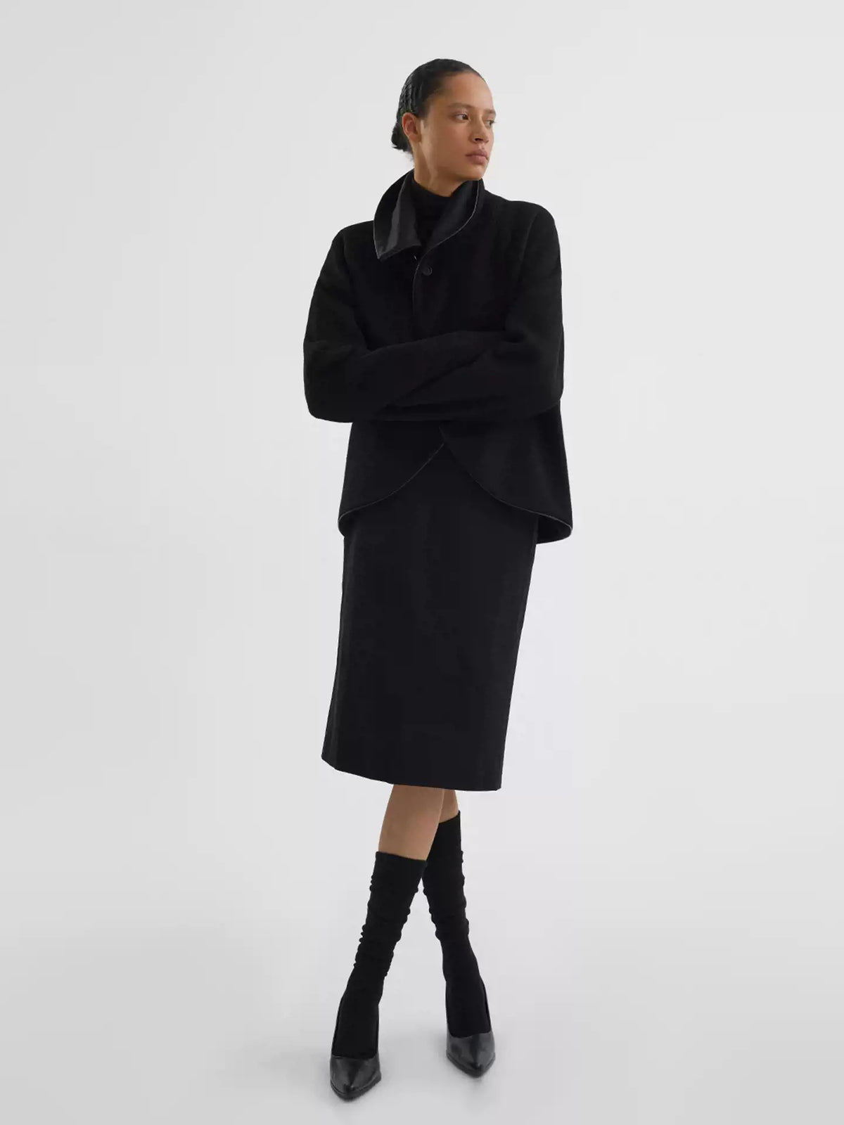 "Crimes" Wool Cocoon Jacket