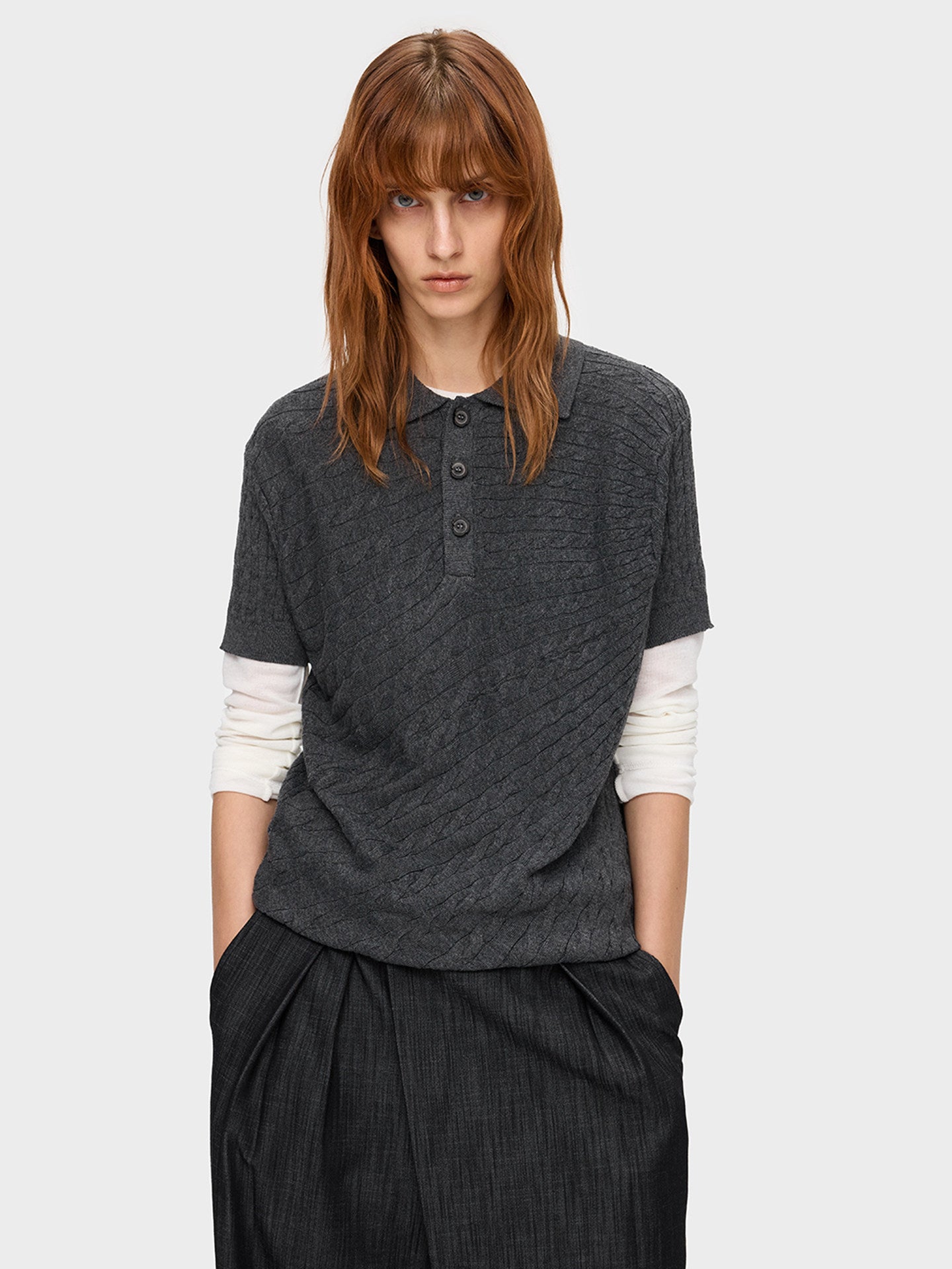 "Kiril" Light Wool Polo Sweater