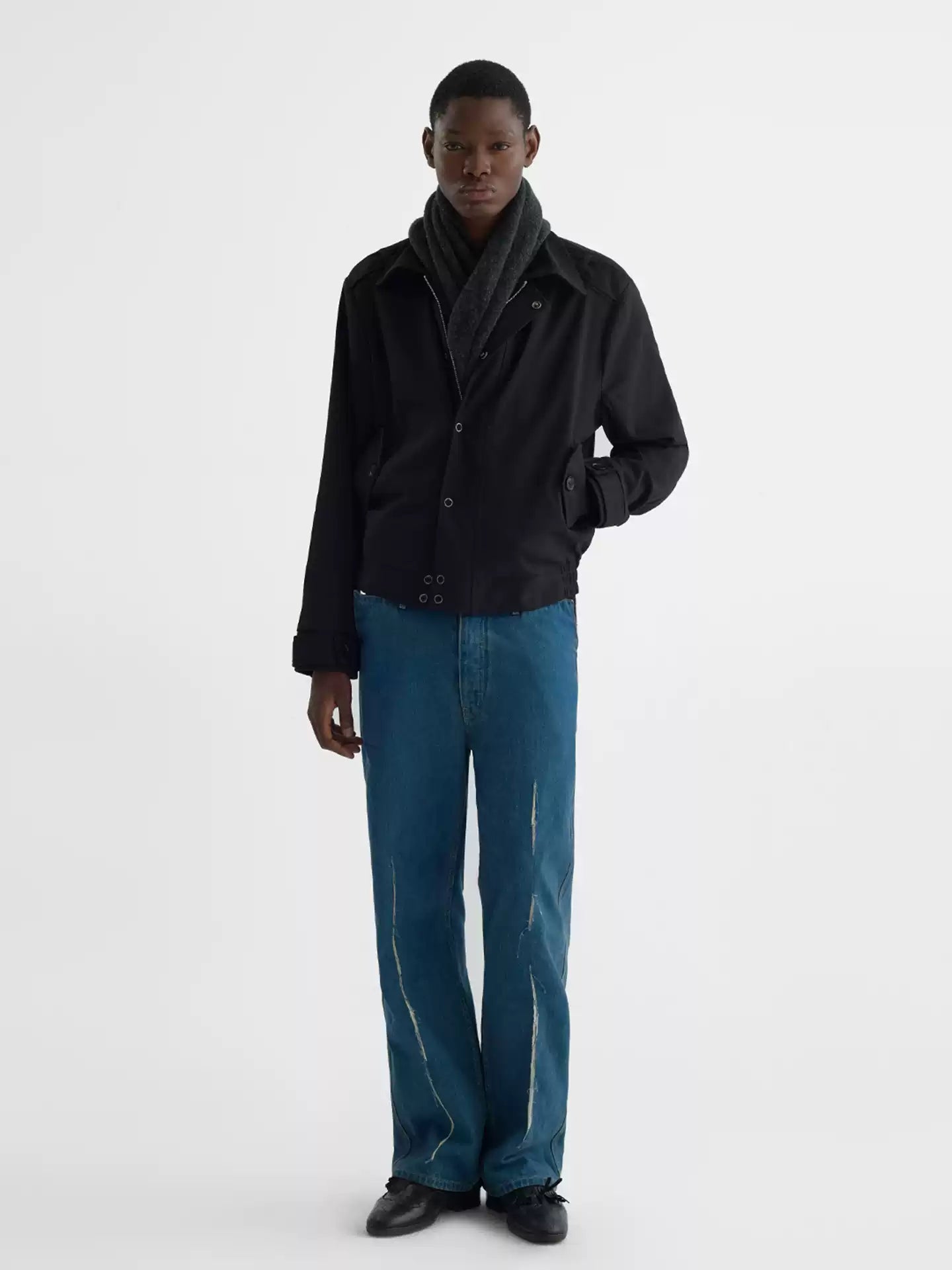 "BonsaÏ" Sun-Washed Denim Trousers