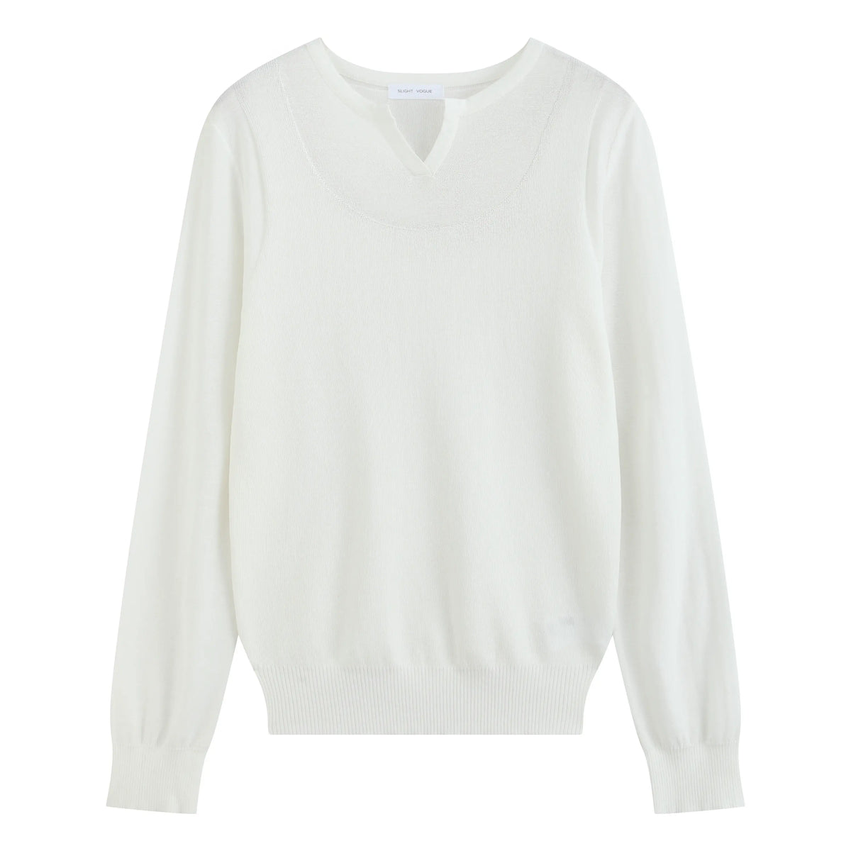 "Verba" White Jacquard Knit Sweater (Copie)