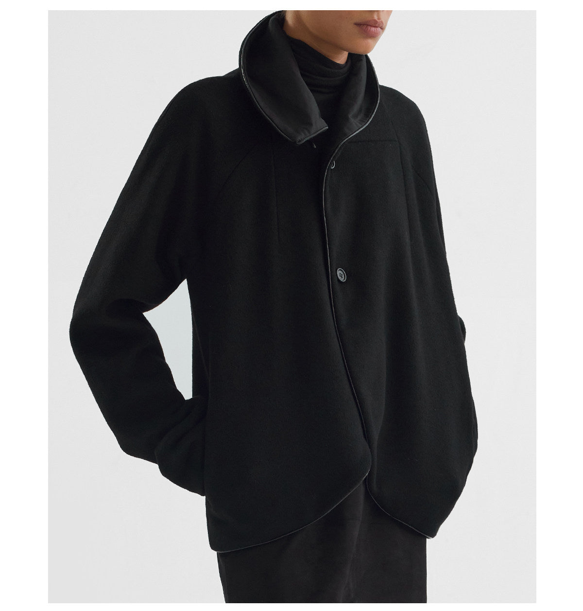 "Crimes" Wool Cocoon Jacket