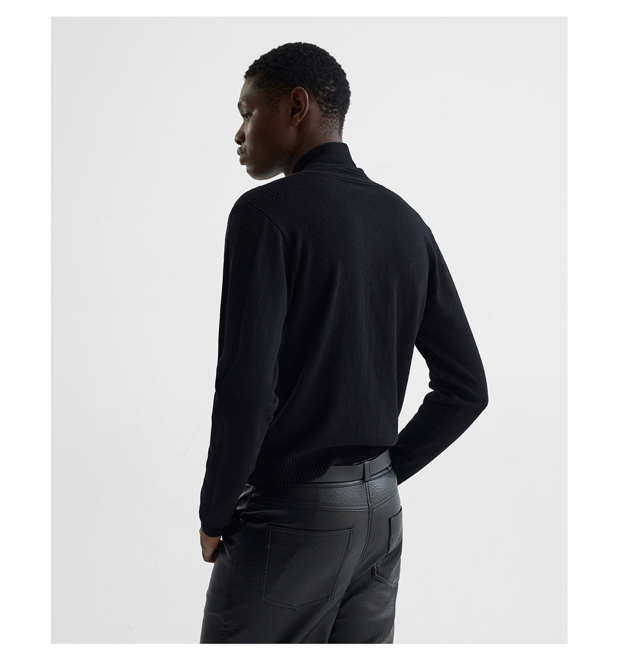 "Touch" Long-Sleeved Knit Sweater