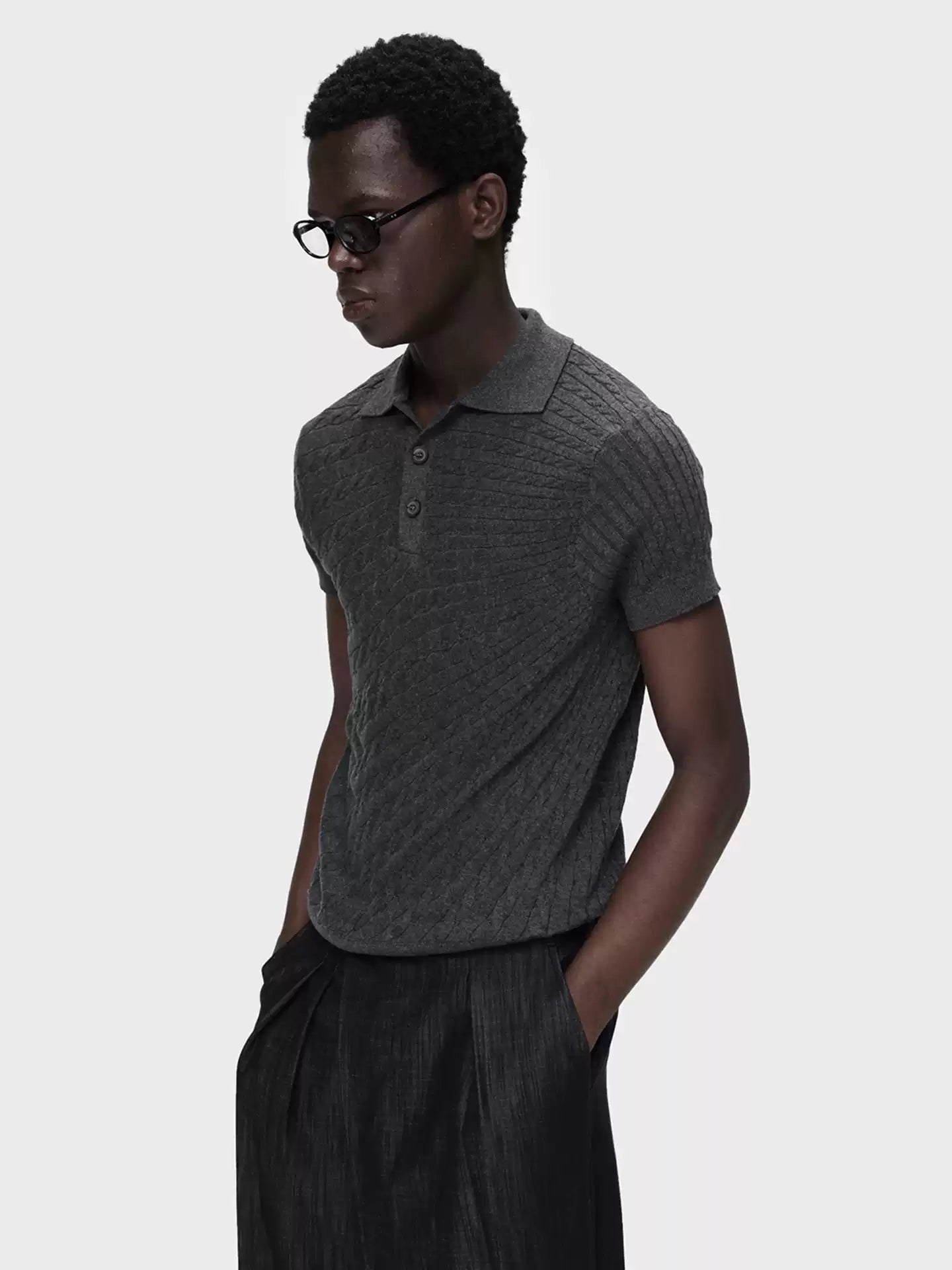 "Kiril" Light Wool Polo Sweater