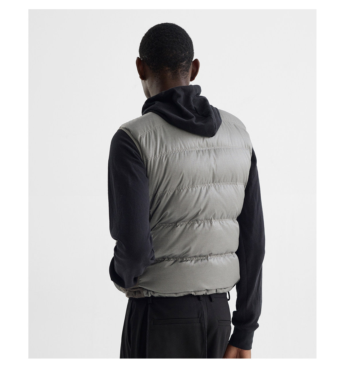 "Pacify" White Silver Down Vest