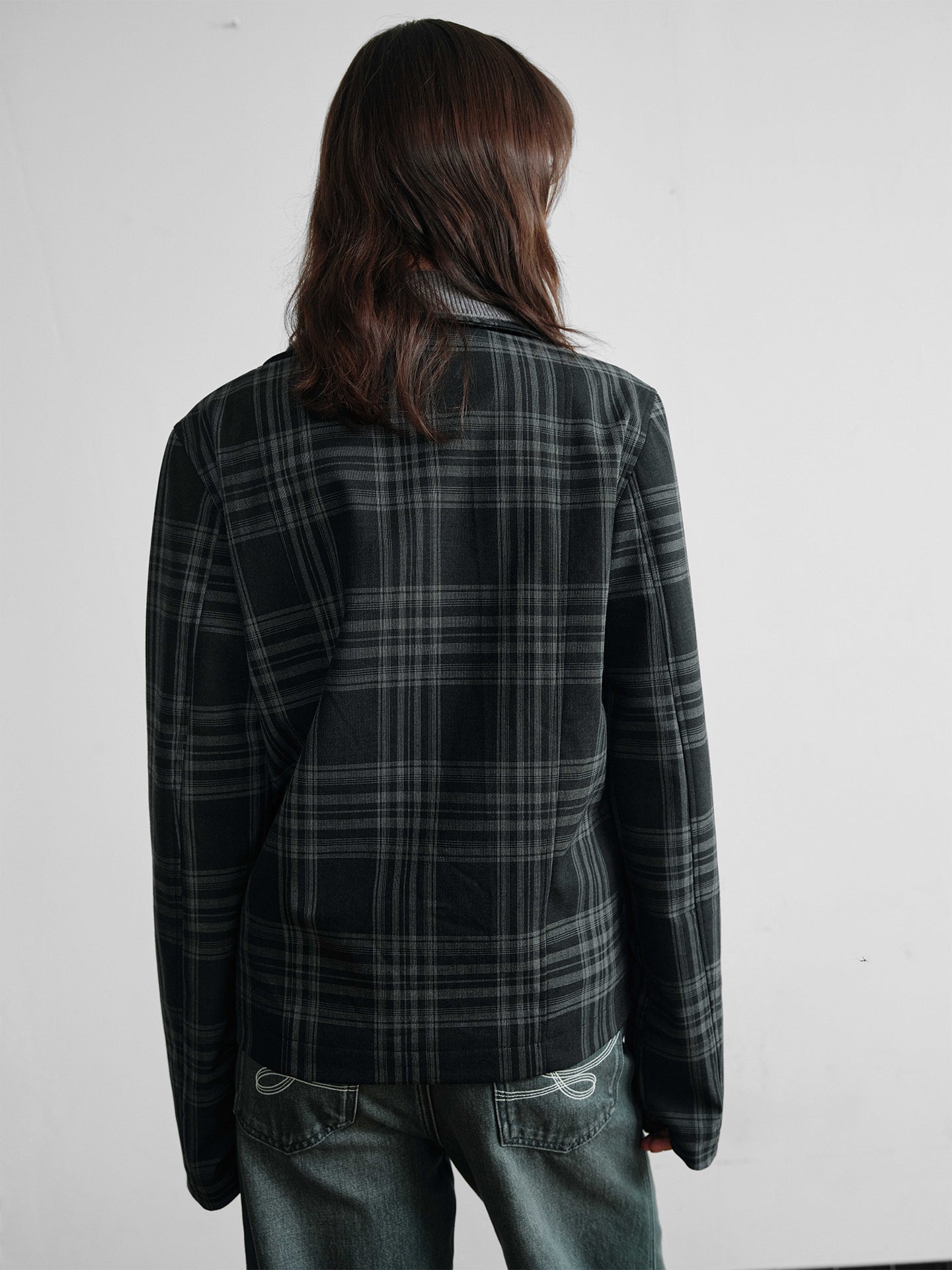 "Plaid Hunting" Jacket with Twin Pockets