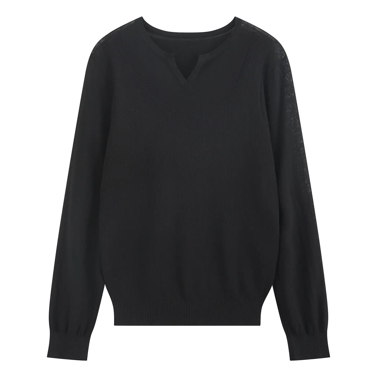 "Verba" Black Jacquard Knit Sweater