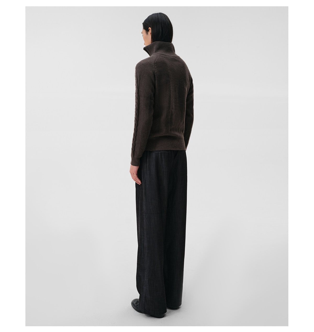 "Lingua" Brown Cardigan Sweater