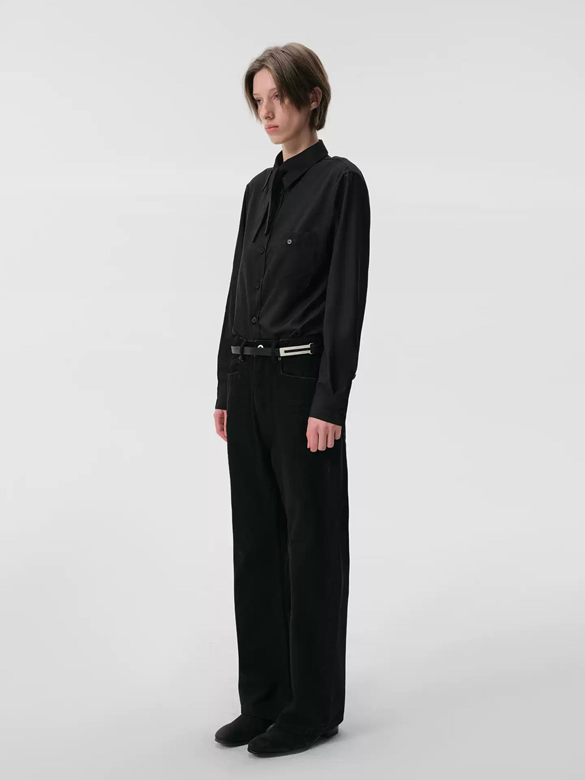 "Poetic" Linen Long-Sleeve Shirt