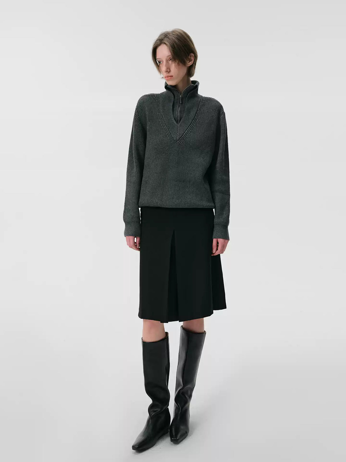 "Sonder" Wool Half-Zip Sweater