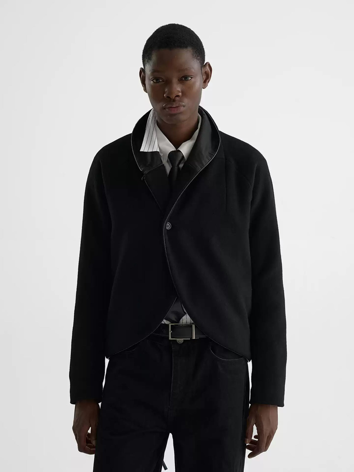 "Crimes" Wool Cocoon Jacket