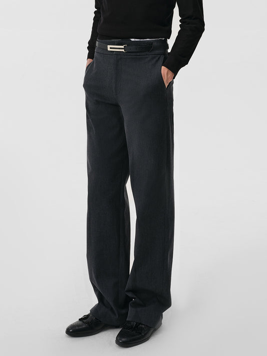 "Straight" Cutout Waist Trousers