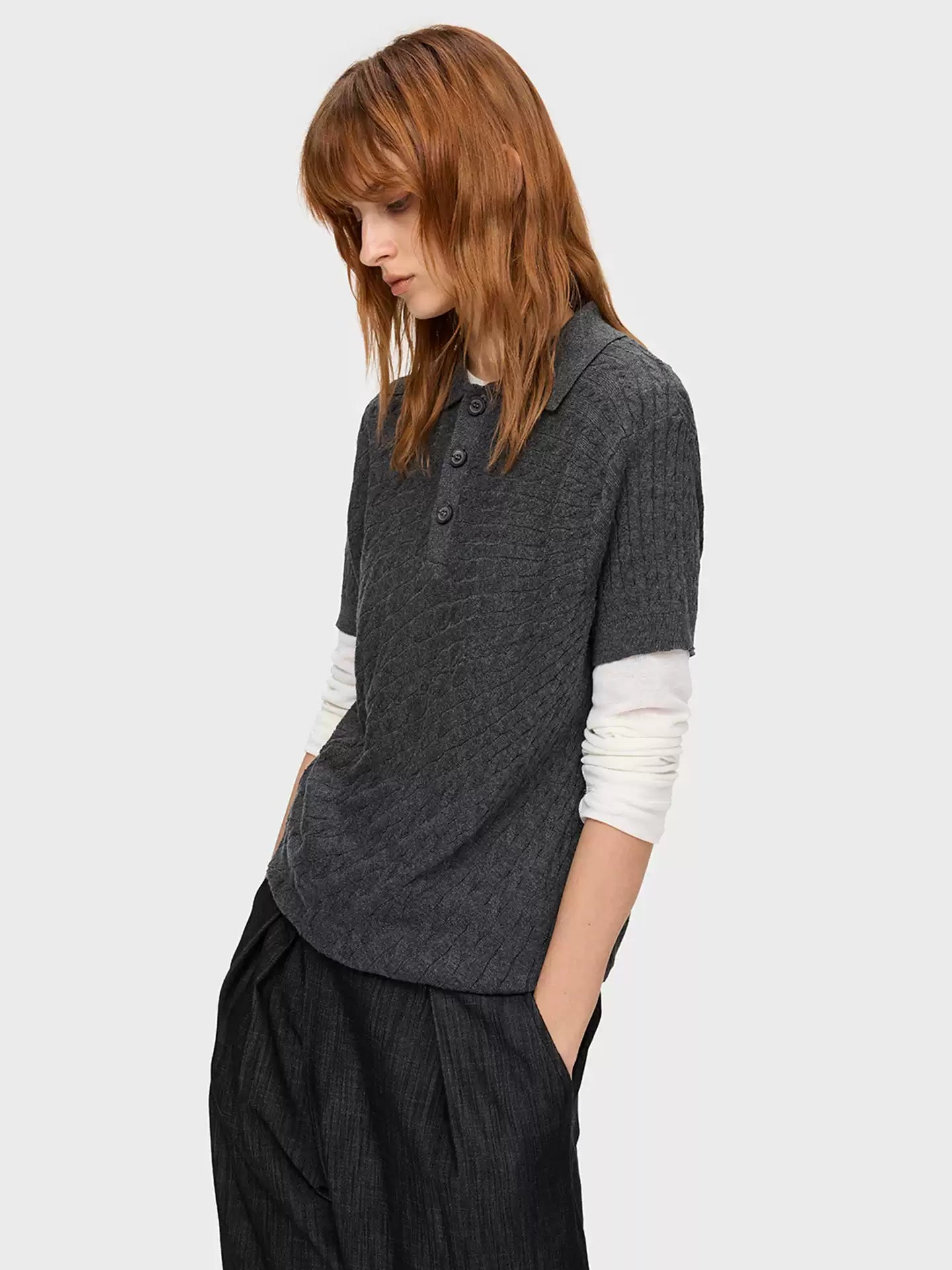 "Kiril" Light Wool Polo Sweater