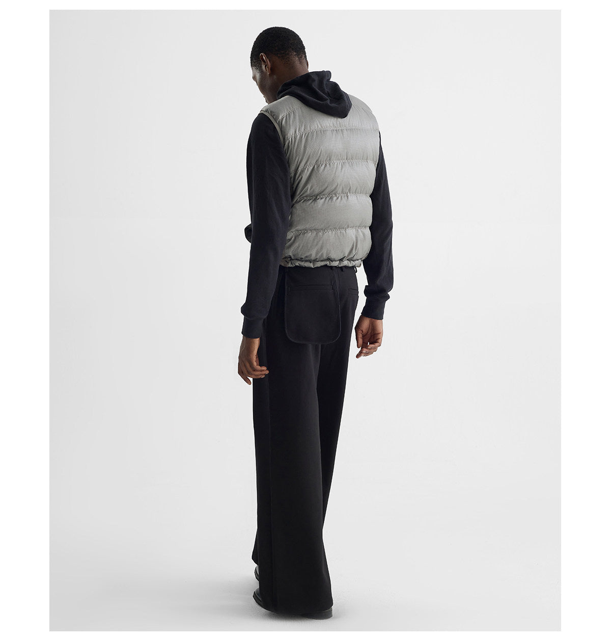 "Pacify" White Silver Down Vest