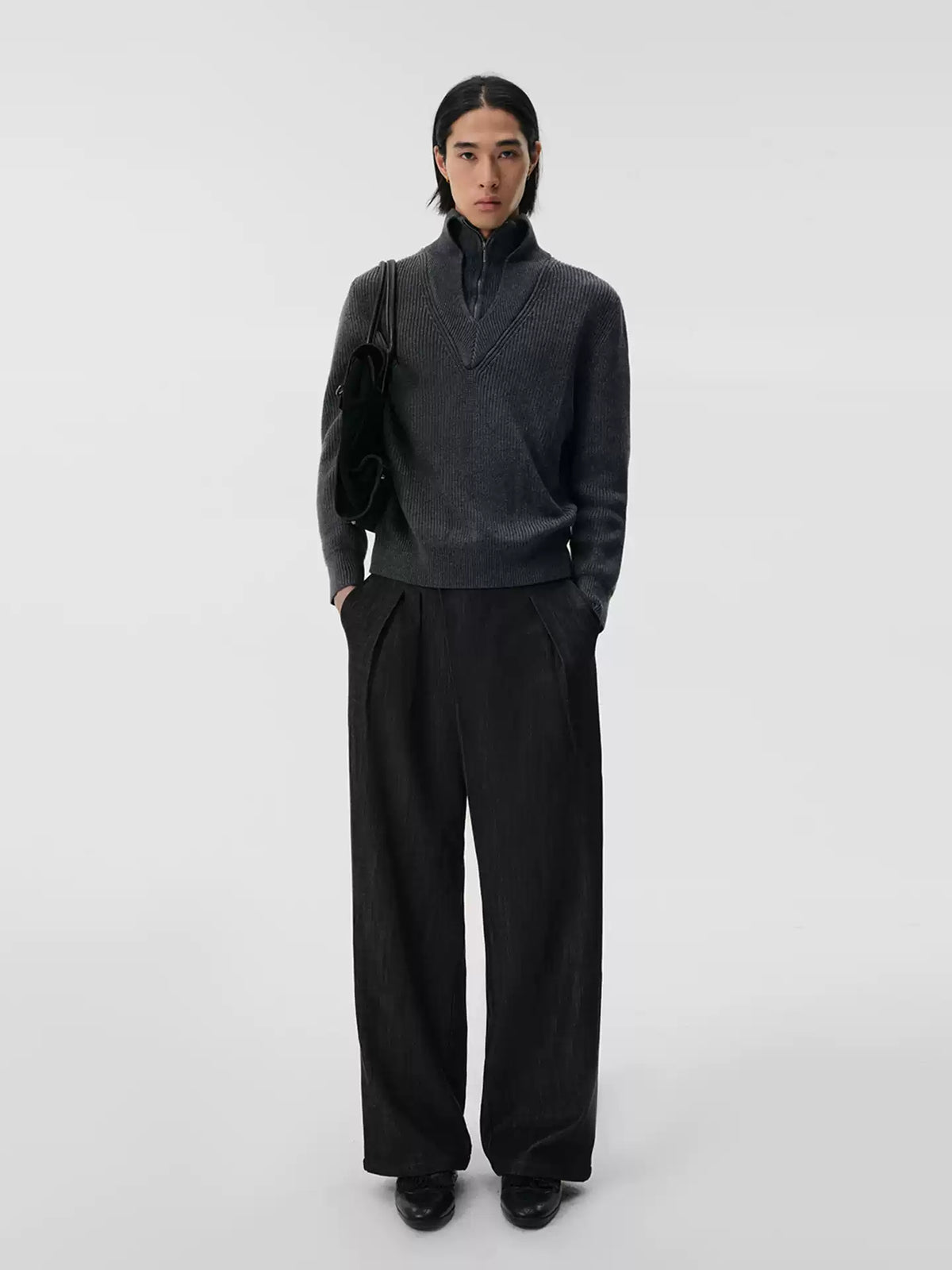 "Sonder" Wool Half-Zip Sweater