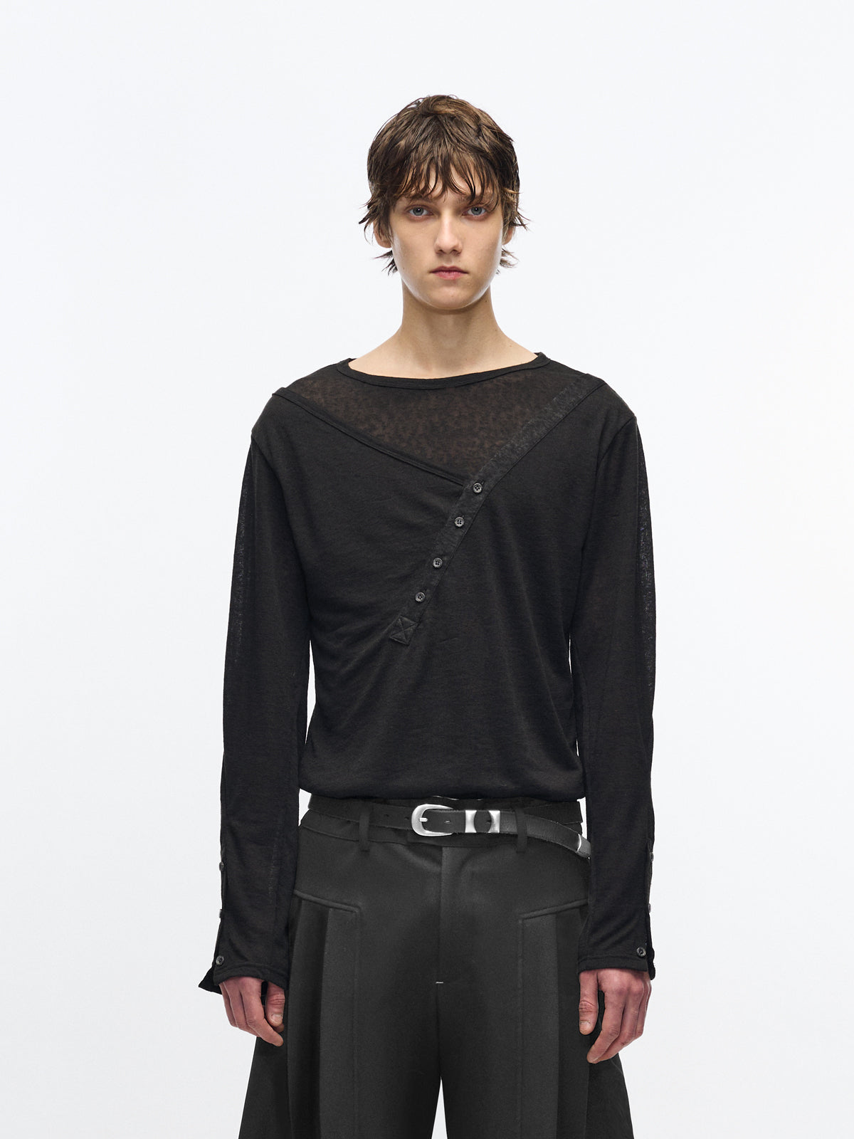 "Shale" Buttoned Sweatshirt