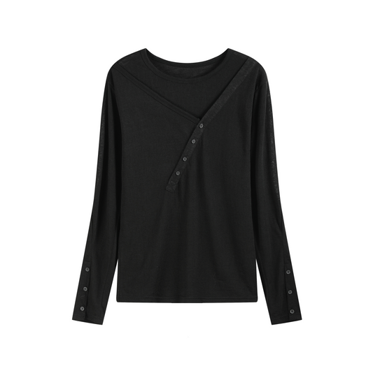 "Shale" Buttoned Sweatshirt