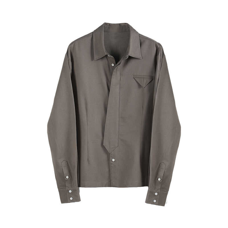 "Join" Lyocell gray tie scarf Suit Jacket