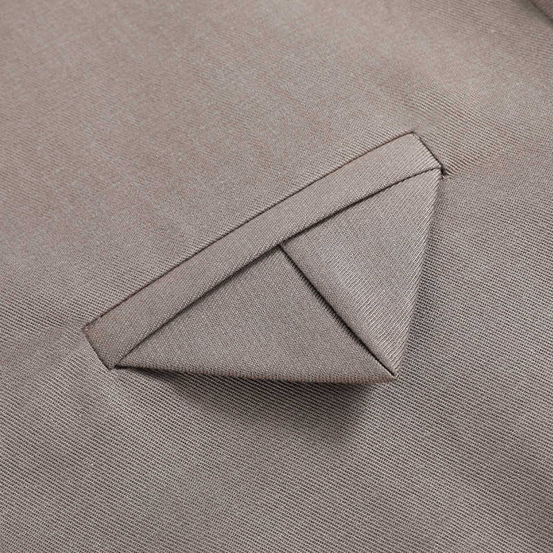 "Join" Lyocell gray tie scarf Suit Jacket